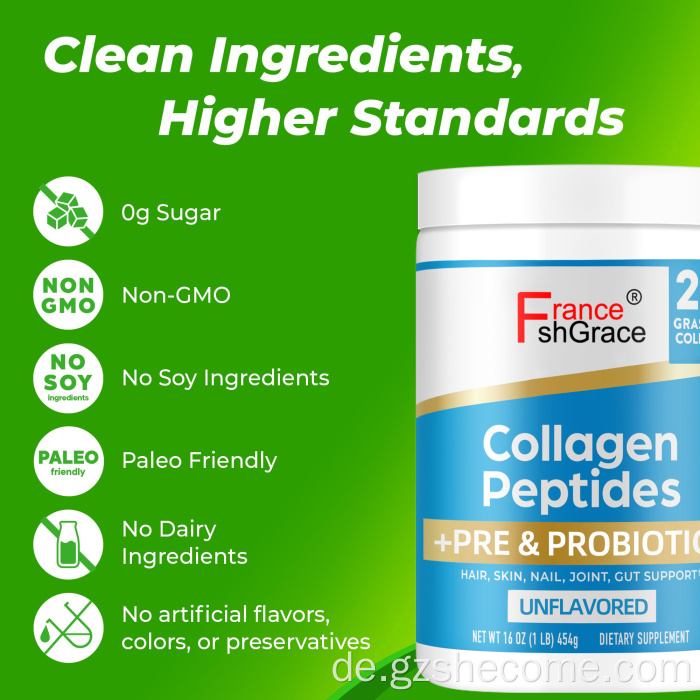 Organische Kollagenpeptide Pulverstütze Gelenkknochengesundheit